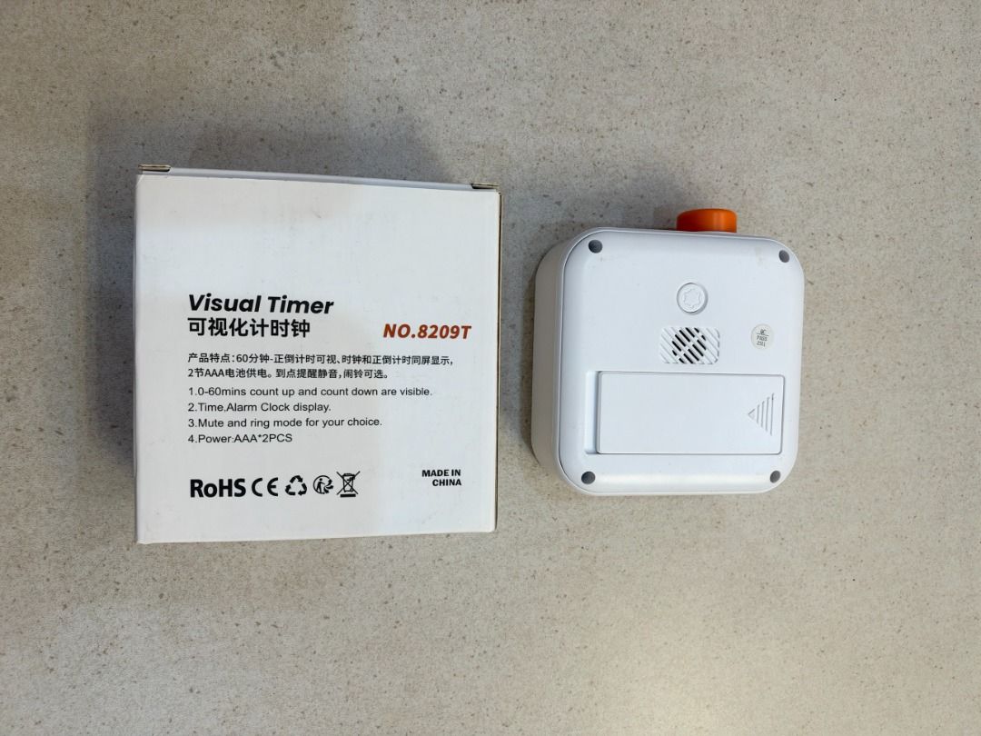 EooCoo Visual Timer 8209T - Classroom / Kids Timer with Clock & Alarm (Category: Clocks) located in Pasig City. Submitted by lhj0981olx (Listing ID 1470257815, Image 2). Description: For sale: EooCoo Visual Timer (Model 8209T), white. Great for classrooms, kids, studying, or work focus. Features: - 0-60 min visual count up / count down - Shows clock time and timer on the same screen - Alarm clock function - Mute or ring mode - Runs on 2x AAA batt