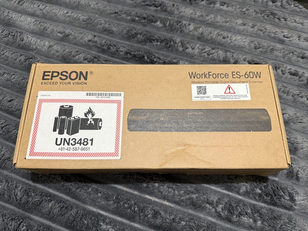 Epson WorkForce ES-60W Scanner (Category: Printers, Scanners & Copiers) located in Manila. Submitted by iwearclothingph (Listing ID 1470285072, Image 2). Description: Used once. Never had the chance to use. No issues. Rfs: decluttering .