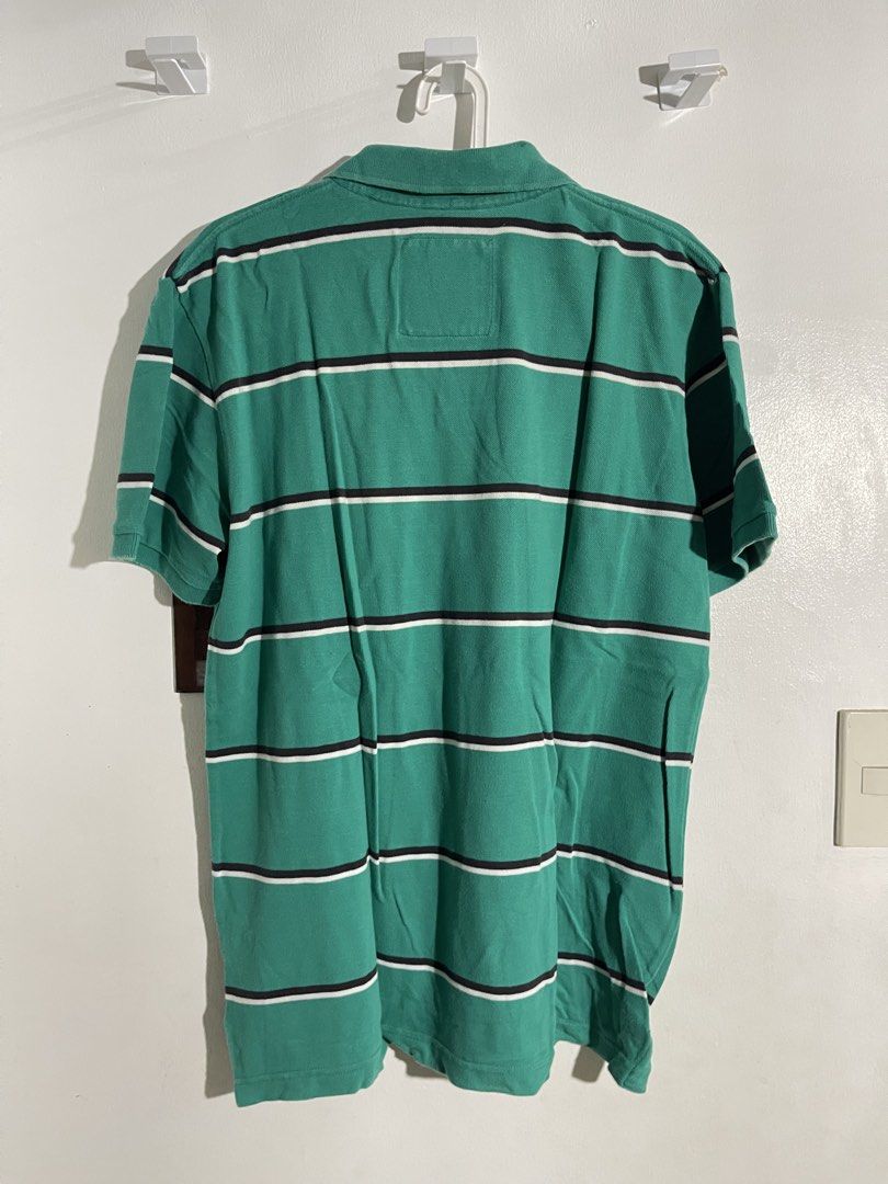 Esprit Green Striped Polo Shirt (Category: Tshirts & Polo Shirts ) located in Manila. Submitted by ratedseeker (Listing ID 1470264051, Image 2). Description: Esprit Green Striped Polo Shirt Size M (can fit Large) Authentic/legit Used but well taken care of Can do meetups (DLSU Taft area)/shipping (buyer shoulders sf) .