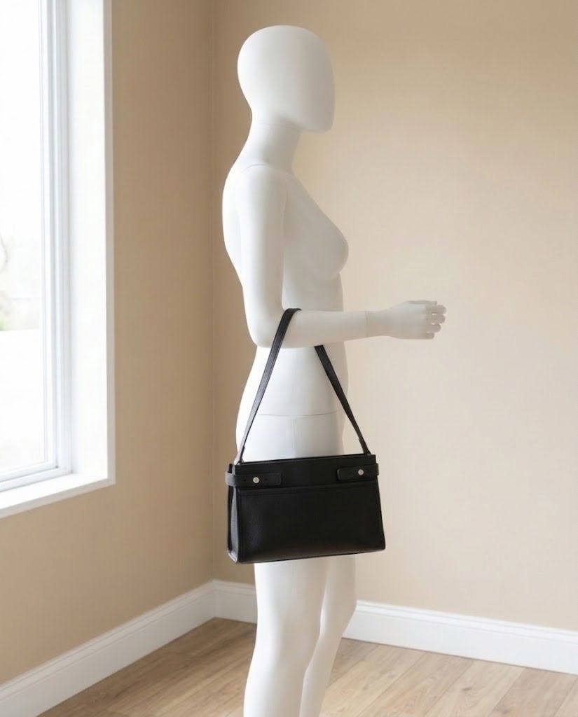 ETIENNE AIGNER BLACK LEATHER BAG (Category: Cross-body Bags) located in Marikina City. Submitted by minimalistmanila (Listing ID 1470003613, Image 1). Description: Etienne Aigner black bag. Mix of leather and canvass. 3 compartments. Medium size. Never used. Worth P2,999. Order now!.