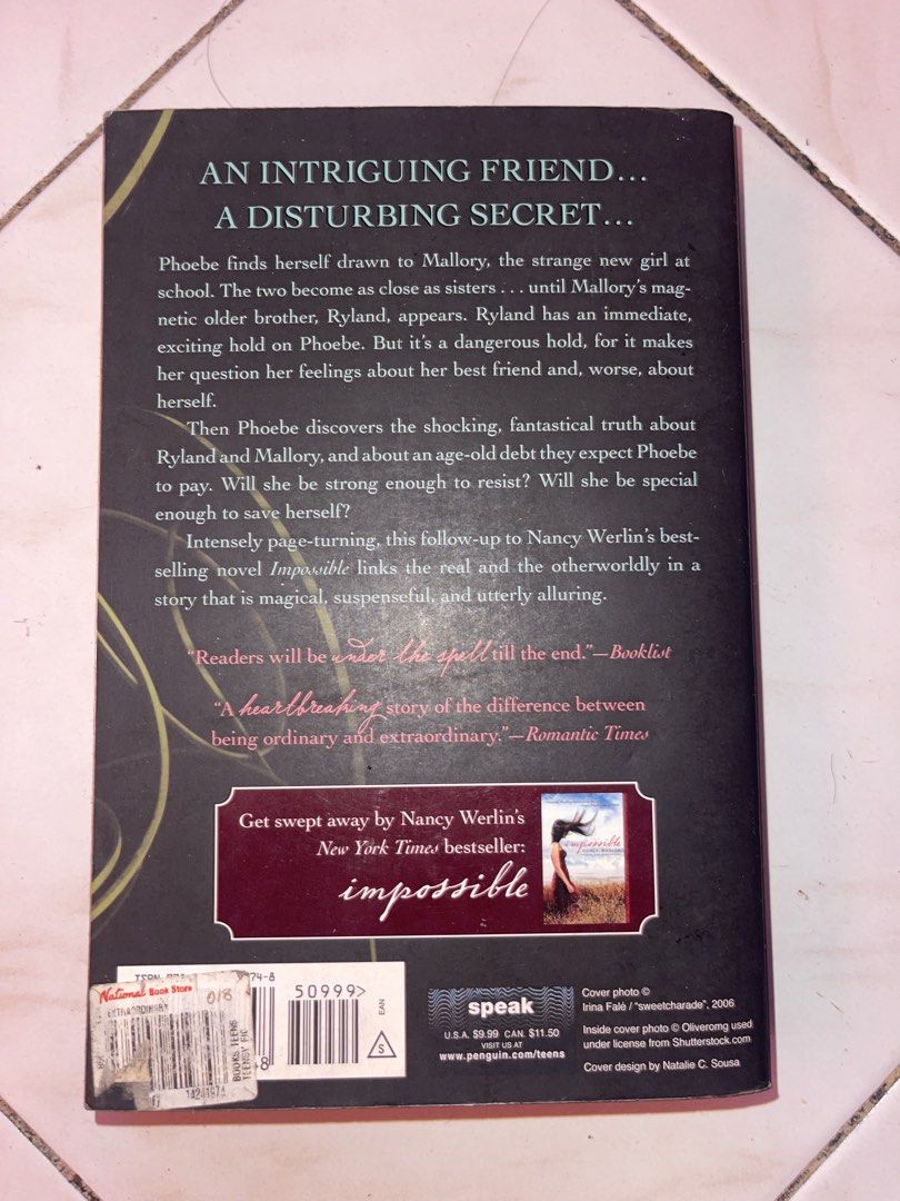 Extraordinary by Nancy Werlin (Category: Storybooks) located in Manila. Submitted by radvelarde (Listing ID 1470218642, Image 2). Description: .