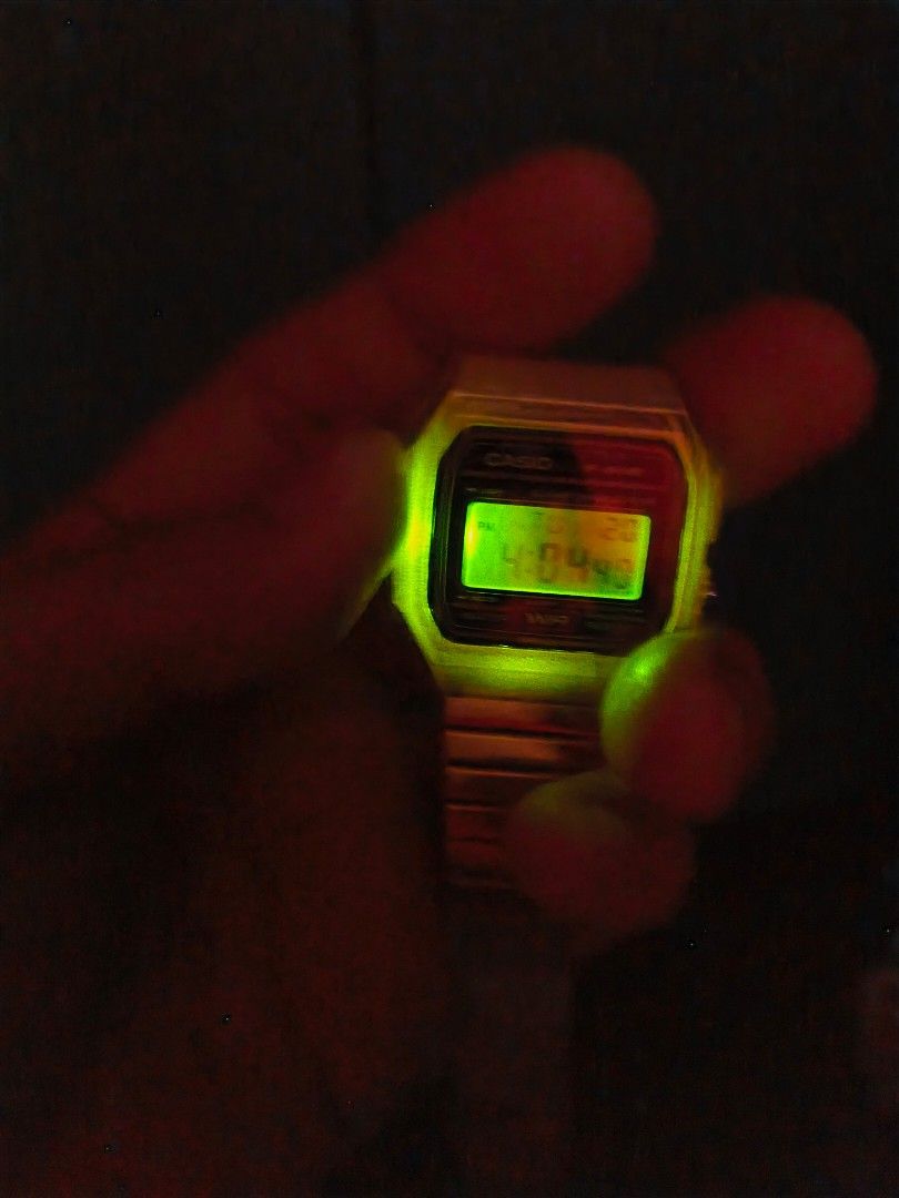 F91WM (Category: Men's Watches) located in Manila. Submitted by sepjidawn (Listing ID 1470225613, Image 3). Description: F91WM condition; 9,2/10 ⏹️PRICE; 599 🟡prem!um c∅py only not original but quality yan 🟡with box, manual/cert., original black strap 🟡bali nandyan original strap na black pinalita ko lng stainless strap included namn na dyan sa package 🟡minimal scratches due of usage and changing strap, all button working 🟡goods for daily or