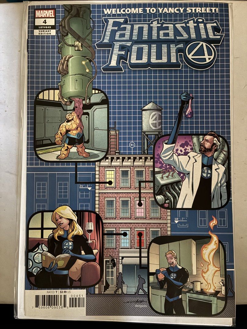 Fantastic Four #4 Schiti Variant Edition (Category: Comics & Manga) located in General Mariano Alvarez. Submitted by spiderwebs3 (Listing ID 1470162644, Image 1). Description: Fantastic Four #4 (2018) Schiti Variant Edition (Yancy Street) Marvel Comics VF to NM stored in a protective sleeve Fantastic Four’s return to Earth after Secret Wars (2015) Fixed Price at 250.