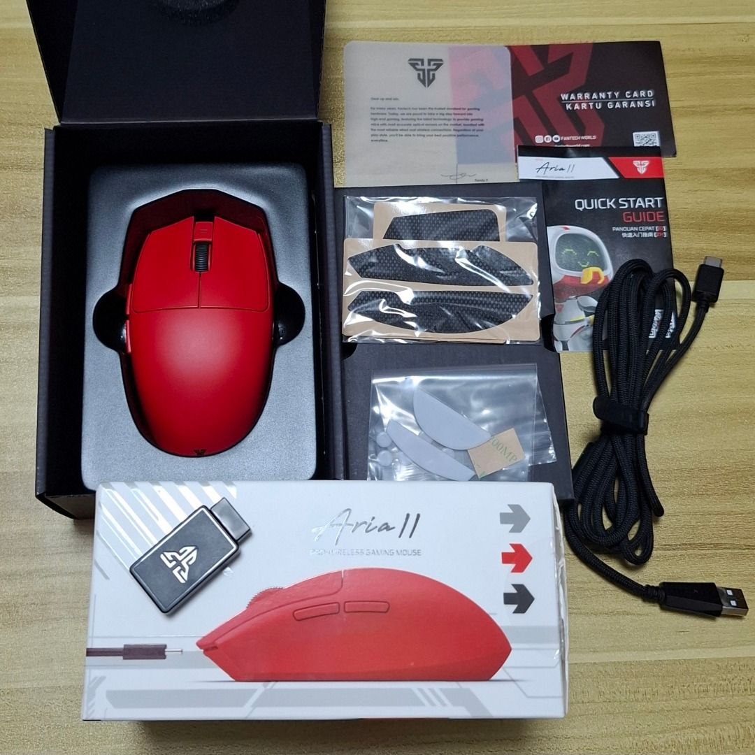 Fantech Aria II XD7 V2 1k Wireless Gaming Mouse (Category: Mouse & Mousepads) located in Makati City. Submitted by mrgrtteb (Listing ID 1470295941, Image 1). Description: FANTECH Aria II XD7 V2 1k Wireless Gaming Mouse in RED 3-mode wireless game mouse double 8K return rate PIXART3395 53g lightweight video game mouse Complete full box set. Lightly used, tested lang. Price: 4000 See last pic for more description. Loc: Makati Shipping/pickup c/o bu