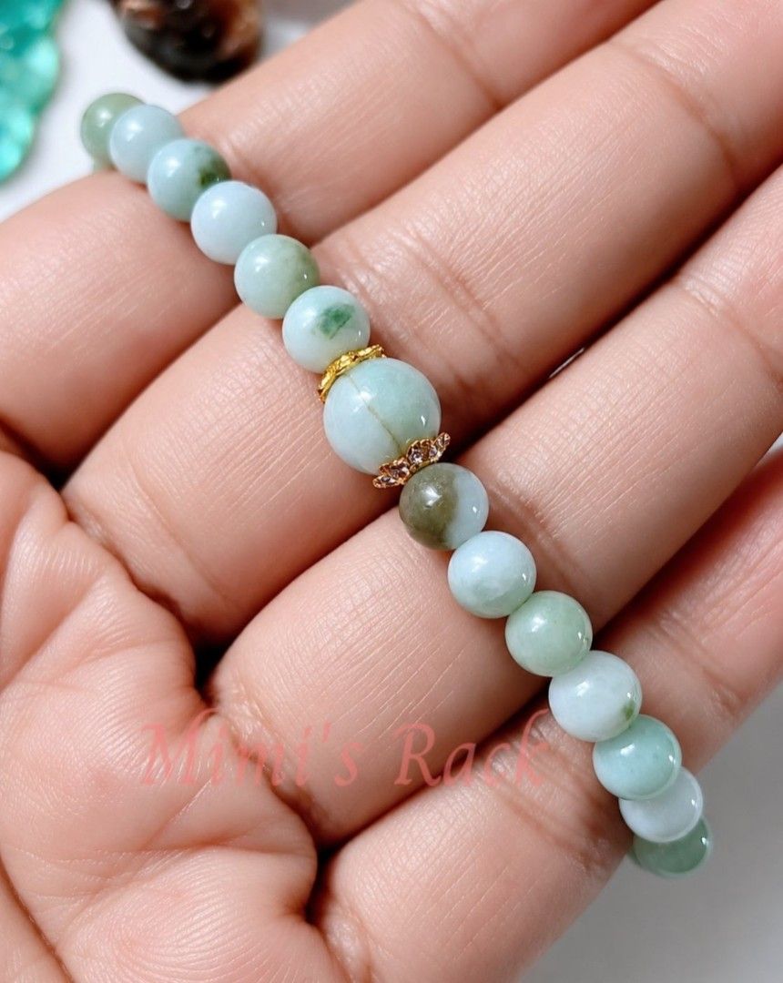 Fei Cui Jade Natural Stone Bracelet (Category: Bracelets) located in Taguig. Submitted by mimisrack (Listing ID 1470177932, Image 2). Description: 💚🍀 Good Luck & Fortune — traditionally cherished in Chinese culture as a symbol of blessings and auspicious opportunities. 💰 Wealth & Prosperity — associated with abundance, success, and financial well-being. 🛡️ Protection & Safety — jade is traditionally worn as a protective talisman for peace and