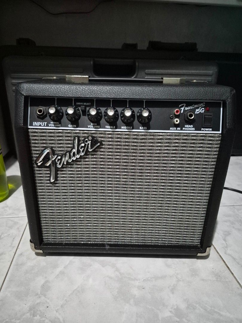 Fender Frontman 15G Guitar Amplifier 15W (Category: Musical Instruments) located in Cavite. Submitted by ayzwethinkweiz (Listing ID 1470291414, Image 1). Description: Fender Frontman 15G Guitar Amplifier 15W Slightly used condition, with cosmetic imperfections only (oxidation and dusty parts) No issues with sound and electronics Php 4500 neg or swap to TC Helicon Mic Mechanic or Cort Mini Acoustic Guitar or Bass Guitar 📍Dasmarinas Cavite, can sh