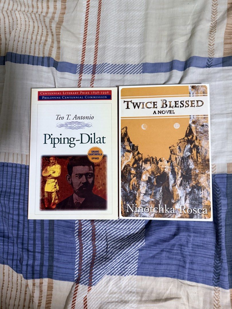 Filipiñana Books (Category: Storybooks) located in San Juan City. Submitted by shibuyagod (Listing ID 1470287470, Image 1). Description: Twice Blessed by Ninotchka Rosca and Piping Dilat by Teo Antonio Take both for 400 Loc: San Juan City.