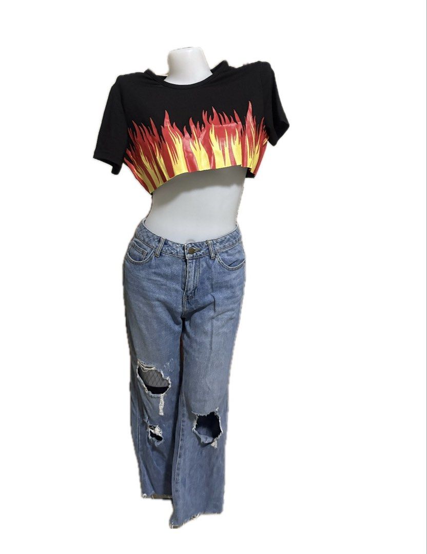 Flame Crop Top (Category: Shirts) located in Quezon City. Submitted by hpgrl (Listing ID 1470281368, Image 1). Description: fits xs- small brandnew.