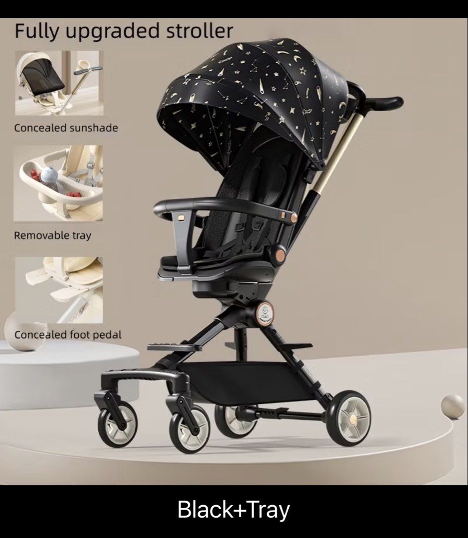 FLYBB Foldable Baby Stroller Black With Tray (Category: Strollers) located in San Juan City. Submitted by garibelles (Listing ID 1470250368, Image 1). Description: Never been set-up. Just opened box to check parts. Parts are still in plastic. Baby Stroller with sunshade, tray and feet rest. Other details in photos. RFS: we have another stroller Location: San Juan City, Metro Manila.
