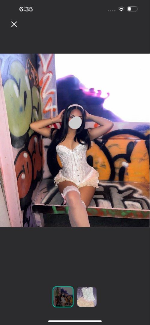 FOR RENT: Lil bo peep (Category: Sets or Coordinates) located in Manila. Submitted by cheetosiii (Listing ID 1470324475, Image 2). Description: Includes: Corset Ruffled short ( stockings not included ) .