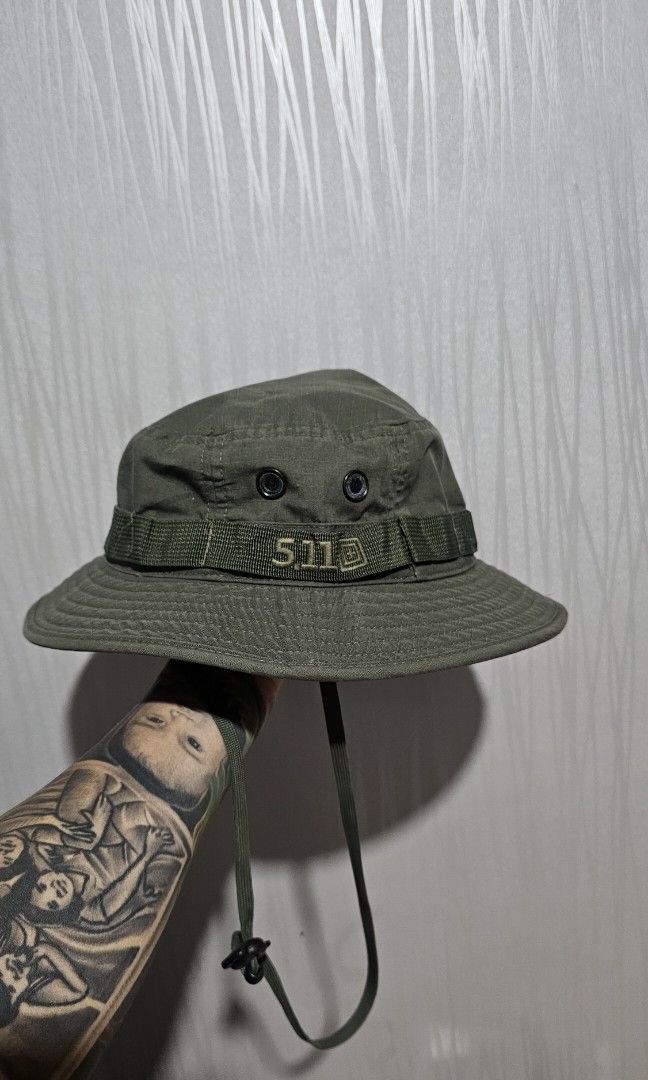 For sale (Category: Announcements) located in Legazpi City. Submitted by mazikeensclothing (Listing ID 1470302216, Image 1). Description: 🪖 FOR SALE: 5.11 Tactical Boonie Hat – Olive Green Looking for a rugged and stylish outdoor hat? 💚 Check out this 5.11 Tactical Boonie Hat! ✅ Olive green tactical design ✅ Wide brim for sun protection ✅ Ventilation eyelets ✅ Adjustable chin strap with toggle ✅ Durable fabric with reinforced stitching ✅ Comfor