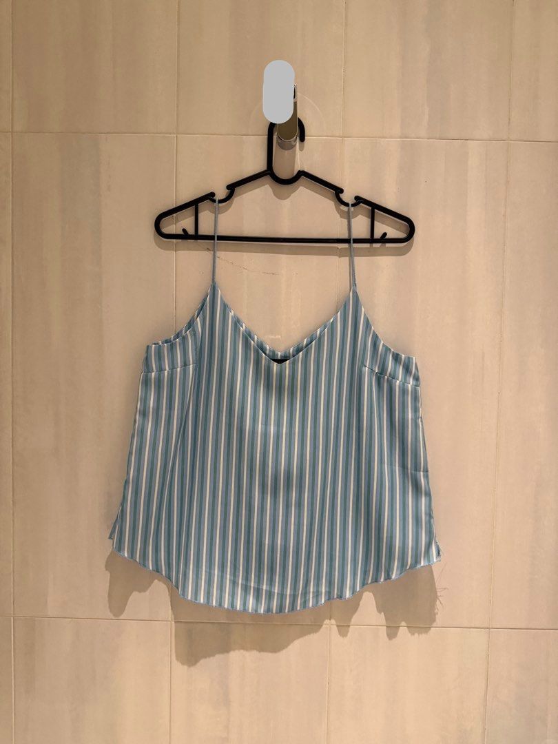 Forever 21 Blue Sleeveless Top (Category: Sleeveless) located in Makati City. Submitted by josbd (Listing ID 1470337087, Image 2). Description: Forever 21 Blue Sleeveless Top Size S but fits M-L Used once.