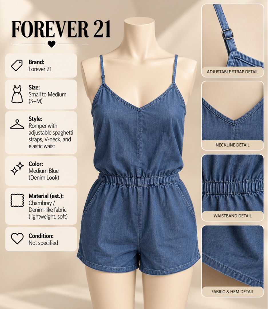 Forever 21 romper (Category: Rompers) located in Manila. Submitted by niknakabdu11036 (Listing ID 1470188787, Image 1). Description: .
