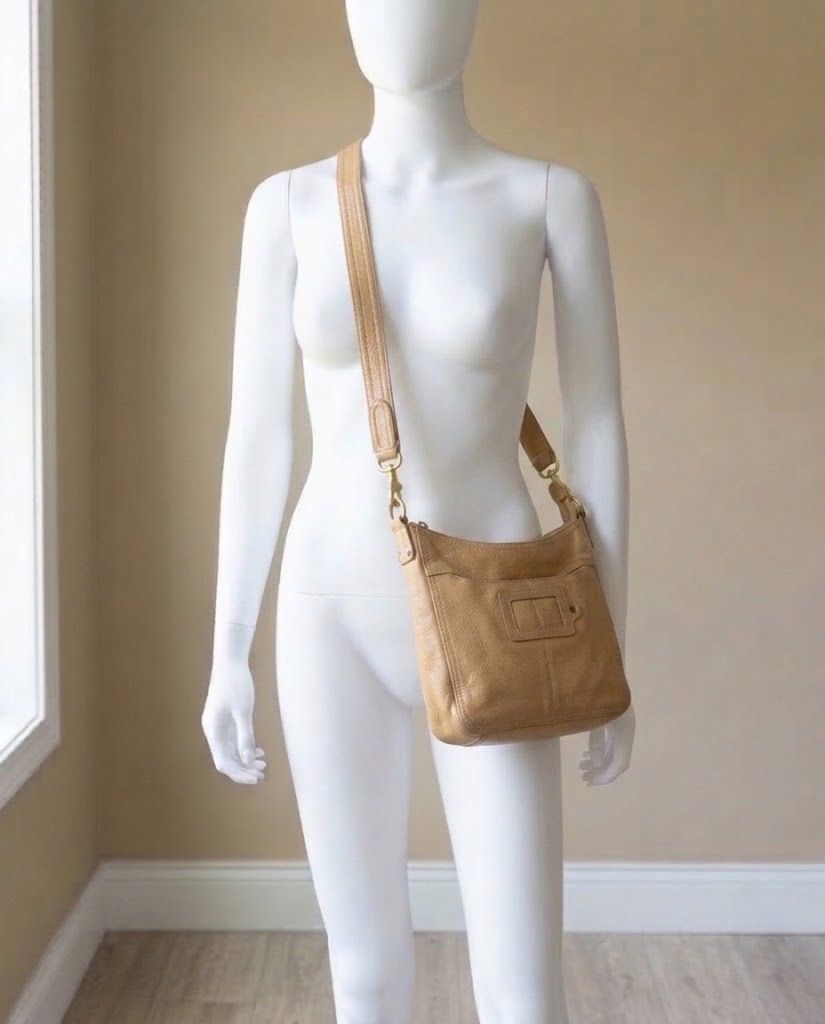 FOSSIL CREAM CROSSBODY BAG (Category: Cross-body Bags) located in Marikina City. Submitted by minimalistmanila (Listing ID 1470109008, Image 1). Description: Genuine Fossil cream leather bag purchased in USA for 220 USD. Versatile color. Medium size. Barely used but has some minimal water marks but can be buffed. Overall in good condition. Order now! *Color may vary due to lighting. .