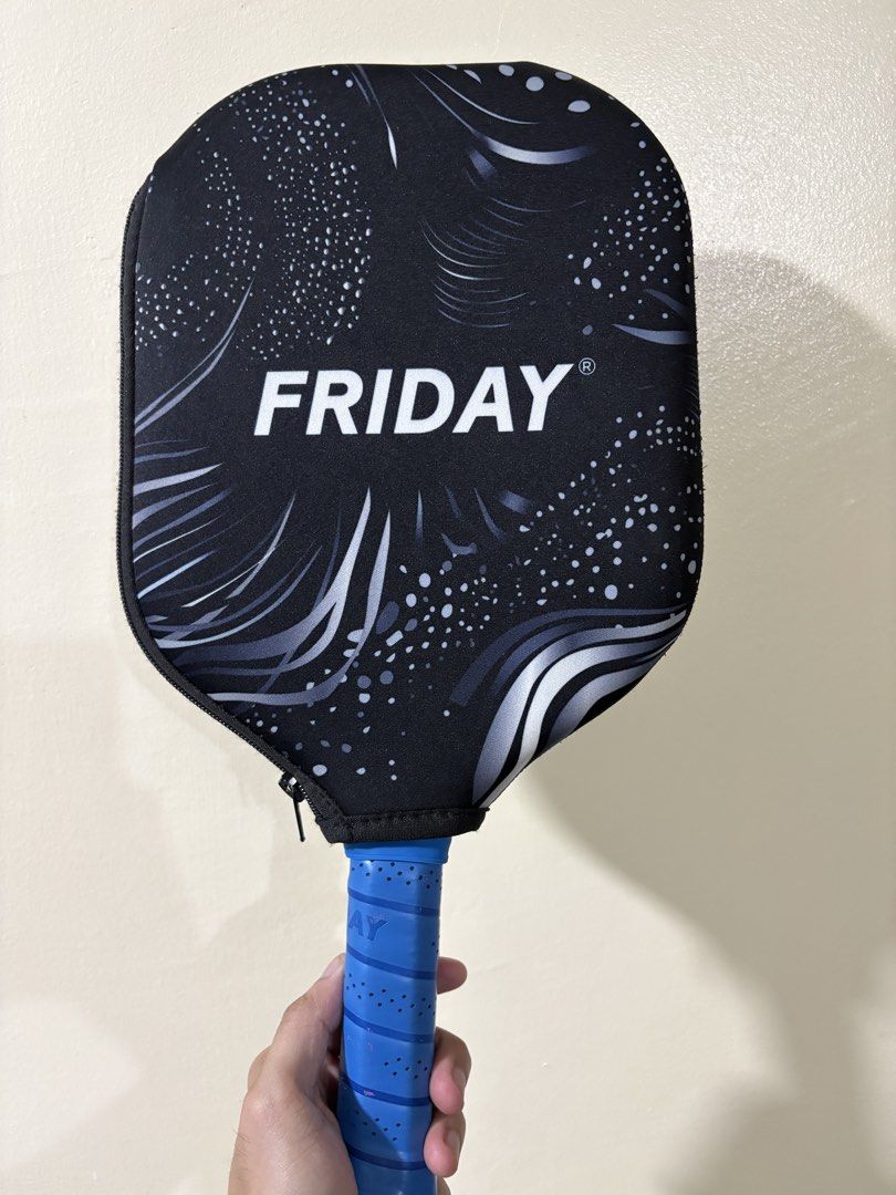Friday Aura Pro Metallic Cobalt (Category: Racket and Ball Sports) located in Manila. Submitted by juanmarcos01 (Listing ID 1470263413, Image 1). Description: Limited Edition Friday Aura Pro Metallic Cobalt created in collaboration with Kyle Koszuta, better known as ThatPickleballGuy. Friday Aura Pro Gen IV pickleball paddle. 16mm thickness elongated shape Original blue grip tape, USA Pickleball approved. Includes matching zippered protective cov