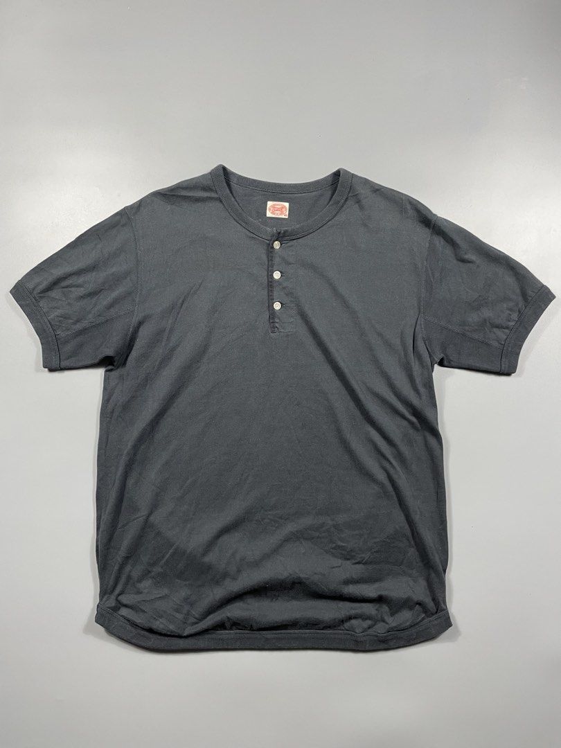 FullCount Henley shirt in dark grey (Category: Activewear) located in Taguig. Submitted by _curatedfits (Listing ID 1470318420, Image 1). Description: FullCount Henley shirt in dark grey Size: 42 Width 22” Length 30 Sign of used - 2,000 Dm! .
