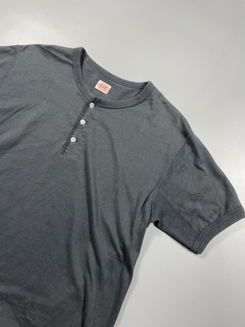 FullCount Henley shirt in dark grey (Category: Activewear) located in Taguig. Submitted by _curatedfits (Listing ID 1470318420, Image 2). Description: FullCount Henley shirt in dark grey Size: 42 Width 22” Length 30 Sign of used - 2,000 Dm! .