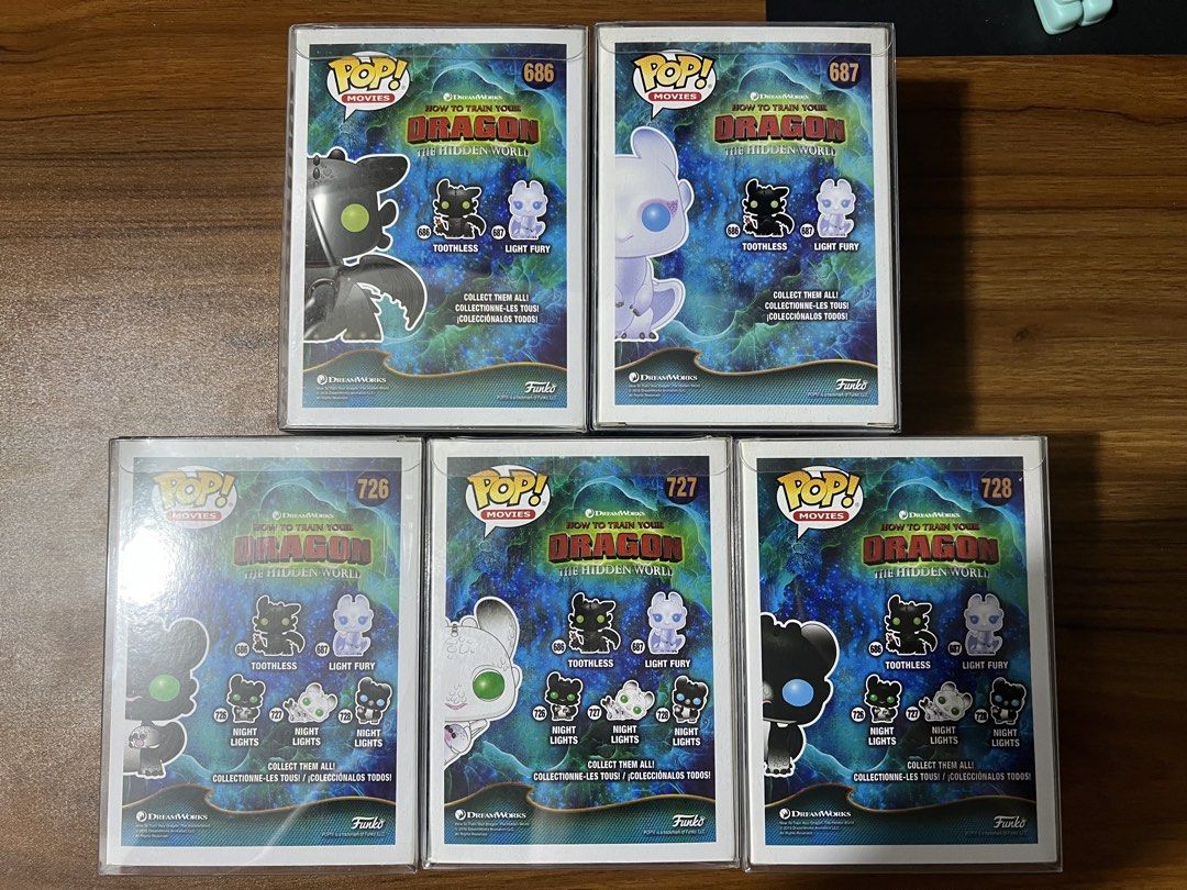 Funko Pop: How to Train Your Dragon Set (Category: Designer & Blind Box Toys) located in Pasig City. Submitted by allukaxkillua (Listing ID 1470227187, Image 3). Description: For Sale Funko Pop: How to Train Your Dragon Toothless Light Fury Night Lights 3x Price: ₱3500 *with protectors Location: Caniogan, Pasig City, Metro Manila MoD: Lalamove, Grab or any same day delivery booking app (buyer’s booking); J&T (payment first) MoP: GCash, Maribank, 