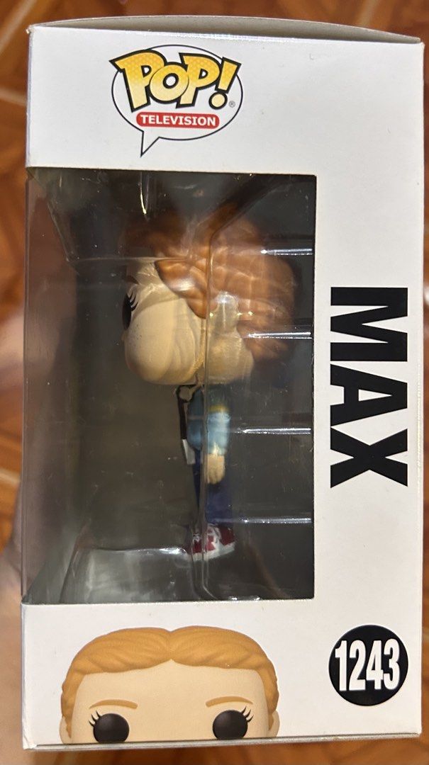 FUNKO POP STRANGER THINGS MAX 1243 (Category: Designer & Blind Box Toys) located in Pasig City. Submitted by ssalgnowk (Listing ID 1470187682, Image 2). Description: - Item: Funko Pop Television #1243 (Stranger Things - Max in Blue Jacket with Cassette Player) - Condition: Brand new in original window box packaging - Perfect for: Stranger Things fans and Funko Pop collectors - add ₱50 for protector.