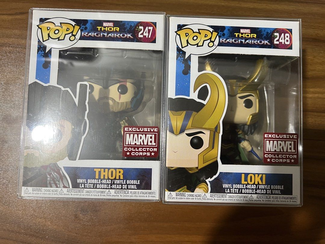 Funko Pop: Thor & Loki (Ragnarok) MCC (Category: Designer & Blind Box Toys) located in Pasig City. Submitted by allukaxkillua (Listing ID 1470226673, Image 1). Description: For Sale Funko Pop: Thor Ragnarok Thor (MCC) Loki (MCC) Price: ₱3500 *with protectors Location: Caniogan, Pasig City, Metro Manila MoD: Lalamove, Grab or any same day delivery booking app (buyer’s booking); J&T (payment first) MoP: GCash, Maribank, UnionBank, Maya *shipping is