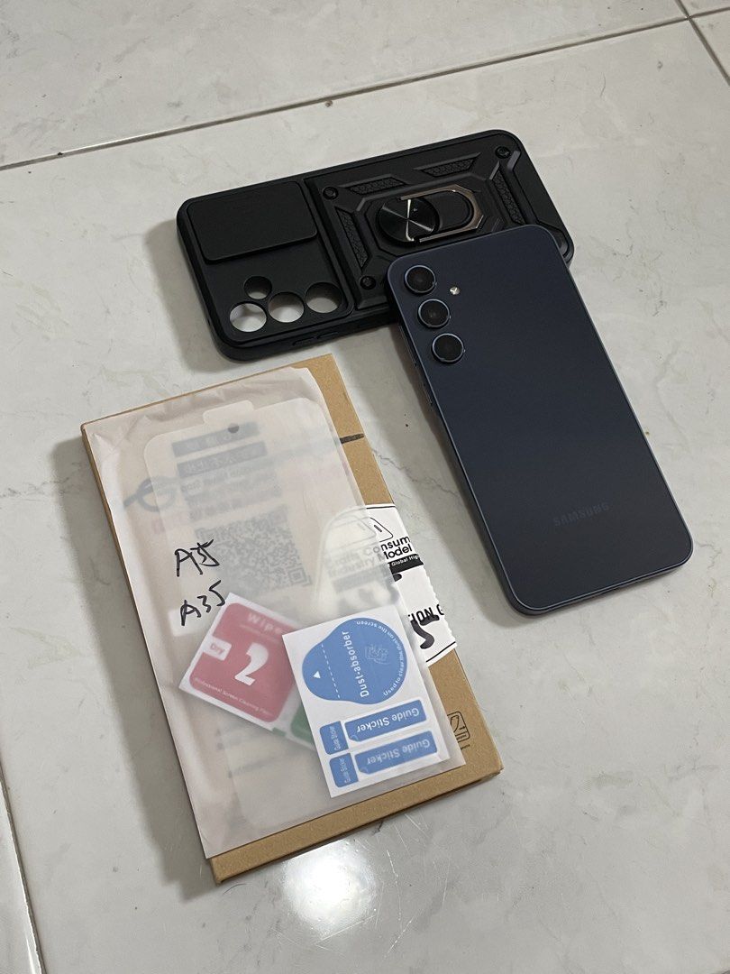 Removal Screen Protector From Computer Galaxy A35 5G Navy 128GB, Mobile Phones & Gadgets, Mobile Phones ...