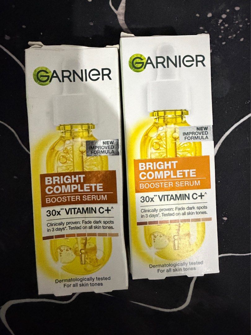 Garnier Bright Complete Booster Serum 30 ML (Category: Face Care) located in Makati City. Submitted by mtcfashionfinds (Listing ID 1470275148, Image 1). Description: Garnier Bright Complete Booster Serum 30 ML 250 each.