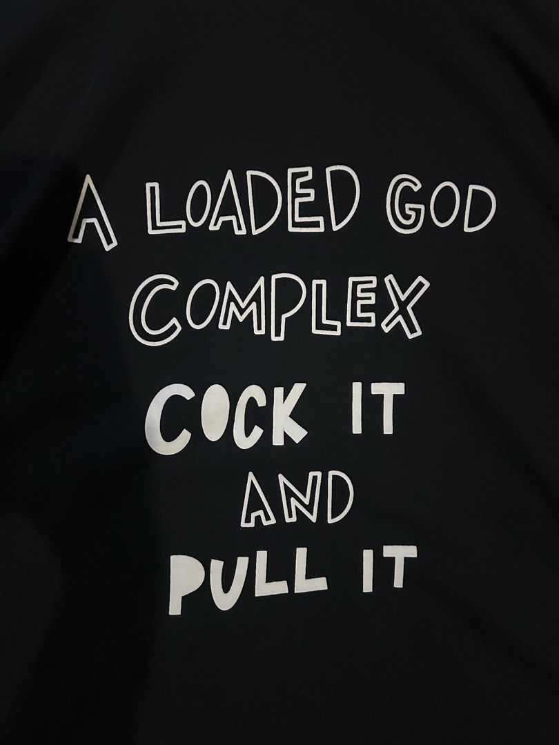 God's Wealth A Loaded God Complex Long Sleeve Tee (Category: Tshirts & Polo Shirts ) located in San Fernando. Submitted by thrift_lang_ni_kim (Listing ID 1470333603, Image 3). Description: ⬇️ DETAILS ⬇️ God’s Wealth A Loaded God Complex Long Sleeve Tee DIMENSIONS (INCHES) Width:26.5 Length:27 Best fit: XXXL to XXXXL (short fit) Color rate:9/10 Condition/Issue: Good condition Mine: ₱350 Minimum increment: ₱50 Already washed and ready to wear. 📌 P
