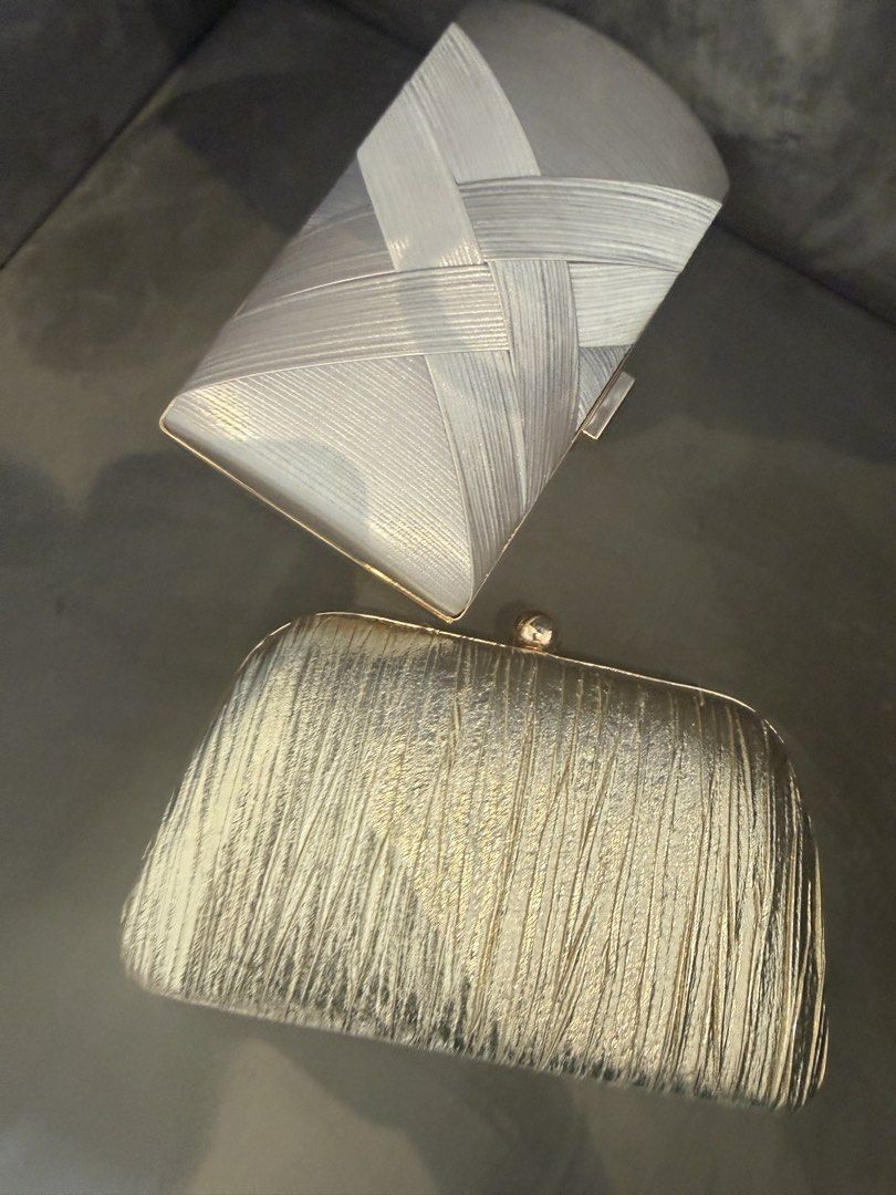 Gold and silver clutch bundle (Category: Clutches) located in Quezon City. Submitted by destashingmycloset (Listing ID 1470254341, Image 1). Description: .