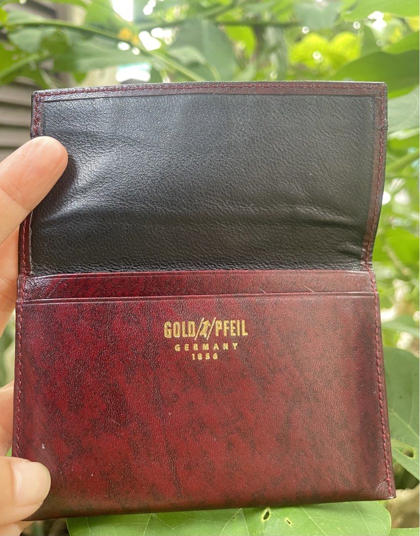 Gold Pfiel Card Holder Wallet (Category: Luxury Bags & Wallets) located in Antipolo. Submitted by lilhermes (Listing ID 1470232511, Image 3). Description: Card Holder Only Slim type Fit laminated card such as TIn and Philhealth In good condition.
