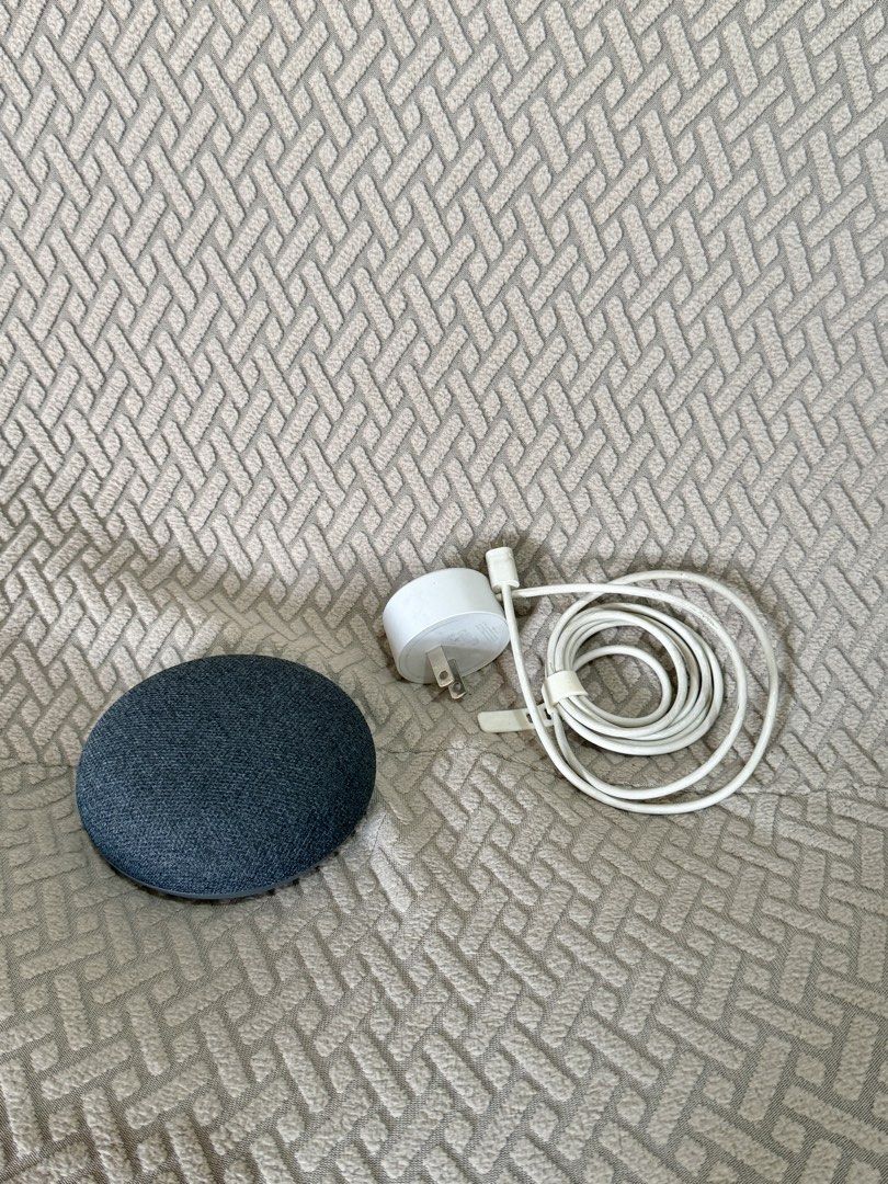 Google Home Mini Smart Speaker with Power Adapter (Category: Soundbars, Speakers & Amplifiers) located in Manila. Submitted by carad__ (Listing ID 1470183569, Image 1). Description: - Google Home Mini in stylish dark grey fabric - Includes original power adapter and cable - Compact and sleek design that fits any shelf or tabletop - Built-in Google Assistant for voice commands - Plays music, checks weather, and controls smart home gadgets - Clean 