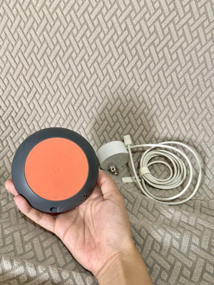 Google Home Mini Smart Speaker with Power Adapter (Category: Soundbars, Speakers & Amplifiers) located in Manila. Submitted by carad__ (Listing ID 1470183569, Image 2). Description: - Google Home Mini in stylish dark grey fabric - Includes original power adapter and cable - Compact and sleek design that fits any shelf or tabletop - Built-in Google Assistant for voice commands - Plays music, checks weather, and controls smart home gadgets - Clean 
