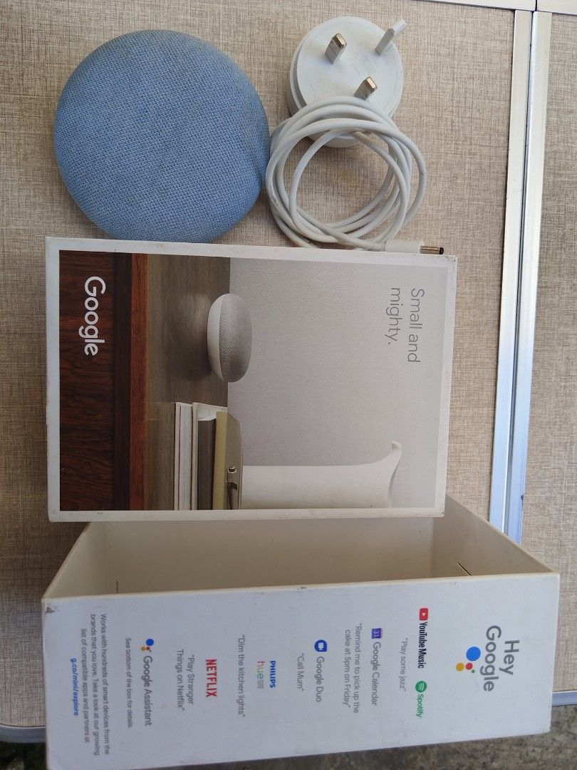 Google Nest Mini 2nd Generation Blue (Category: Soundbars, Speakers & Amplifiers) located in Manila. Submitted by fiercecrystal-6ede (Listing ID 1470216848, Image 1). Description: - Item: Google Nest Mini (2nd Generation) - Color: Blue - Condition: Excellent / Working - Features: Voice control, big sound from compact size, hands-free help from Google Assistant - Compatibility: Works with Spotify, YouTube Music, Netflix, Philips Hue, and other sma