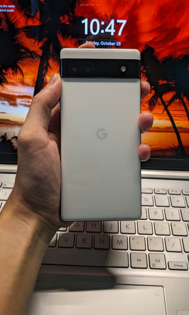 Google Pixel 6a Clearly White (Category: Google Pixel) located in Taguig. Submitted by secondsight_pixels (Listing ID 1470320234, Image 2). Description: Google Pixel 6a Clearly White– 128GB • US Variant • Factory Unlocked – Any SIM • 6.1” OLED Display • Google Tensor Processor • 12.2MP Main Camera + 12MP Ultra-Wide • 8MP Front Camera • In-Display Fingerprint Sensor • IP67 Water and Dust Resistance Condition: Has dent on the frame. Please check th