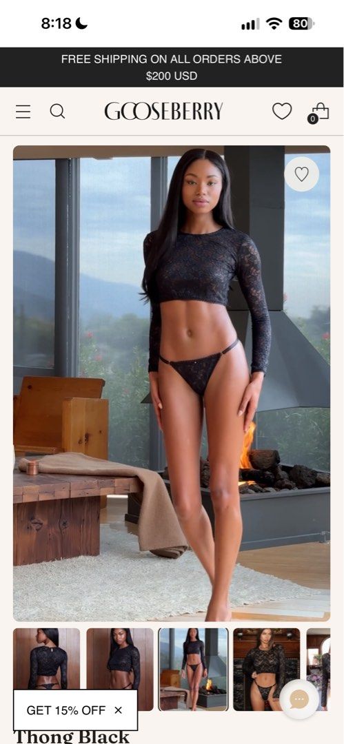 Gooseberry XS-Small Thong (Category: Undergarments & Loungewear) located in Manila. Submitted by boughtinternational (Listing ID 1470275542, Image 2). Description: Brand new from Bali, Indonesia.