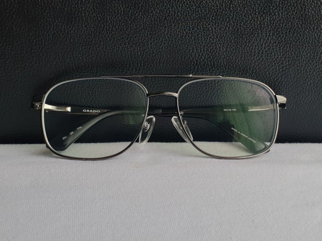 Grado Titanium Aviator Eyeglass Frame (Category: Sunglasses & Eyewear) located in Quezon City. Submitted by WasalakTwo (Listing ID 1470232635, Image 1). Description: Bought in Japan Good as new Durable and high quality Excellent condition Lens are graded, but replaceable Open for delivery nationwide Front Width 14cm Front Height 4.4cm.