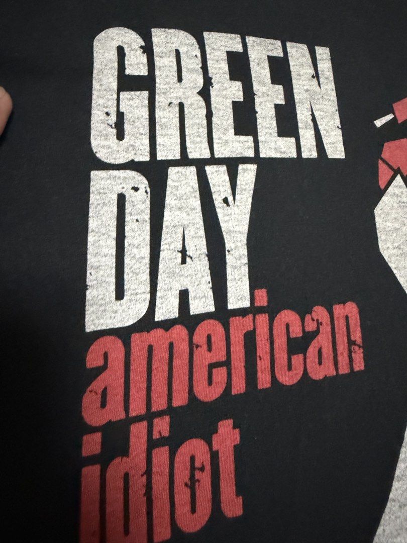 Greenday y2k “american idi*t” Tee (Category: Tshirts & Polo Shirts ) located in Bulacan. Submitted by sanjisthrift (Listing ID 1470324570, Image 3). Description: Size Medium Width 19 Length 27 Very Good Condition 9/10 Good fade.