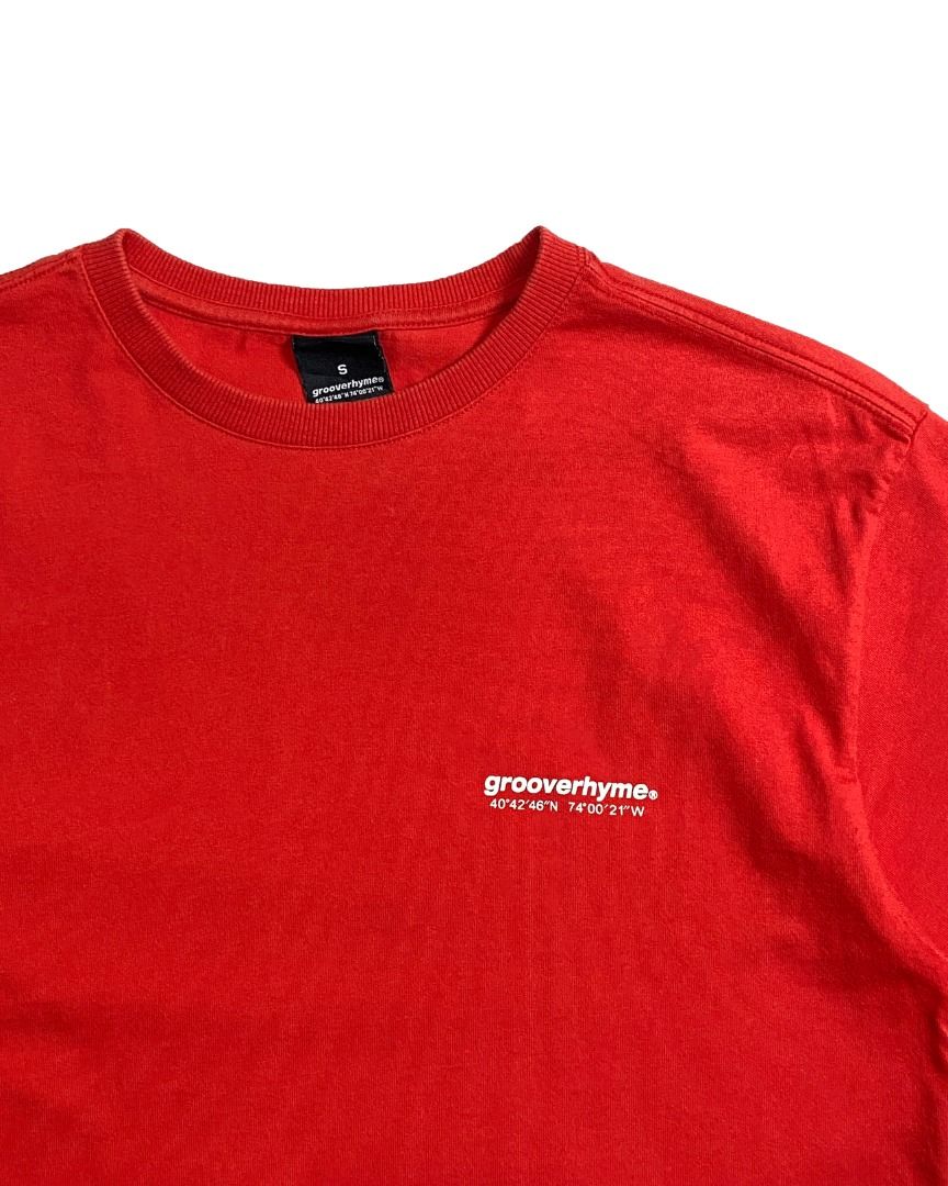 GROOVERHYME TEE (Category: Tshirts & Polo Shirts ) located in Davao. Submitted by premiumdept. (Listing ID 1470348824, Image 2). Description: GROOVERHYME TEE Size: Medium Dimes: 20 x 27 Color rate: 9/10 Condition:Excellent Issue(s): None _ - Sf buyers expenses - Check details before buying - Color may vary due to lighting - Manage your expectations, issues may not be seen or indicated..