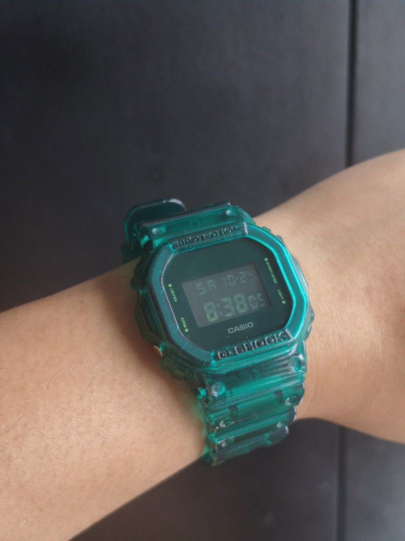 Gshock DW-5600SB-3 (Category: Men's Watches) located in Manila. Submitted by brick.owens (Listing ID 1470308165, Image 1). Description: Introducing the vivid green DW-5600SB-3 from the new "COLOR SKELETON SERIES". The base model is square-face DW-5600. in excellent condition naked selling for only Php 5,000.00 negotiable.