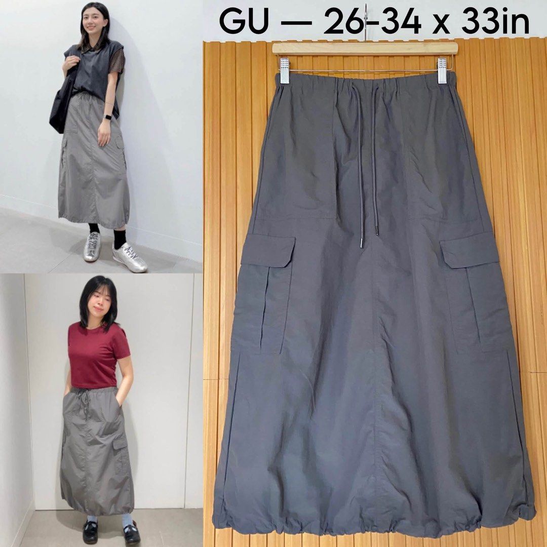 GU Cargo Discar Skirt / dark grey (Category: Skirts) located in Magalang. Submitted by justineyan (Listing ID 1470313210, Image 1). Description: 📩GU Cargo Discar Skirt / dark grey — has front and side pockets — adjustable hem — all items have no issue 📍PAMPANGA 🚚 J&T / pick up.
