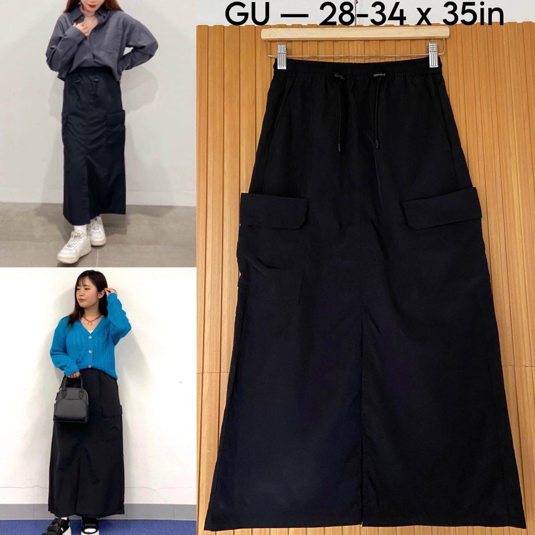 GU Cargo Narrow Skirt / black (Category: Skirts) located in Magalang. Submitted by justineyan (Listing ID 1470313382, Image 1). Description: 📩 GU Cargo Narrow Skirt / black — has front and side pockets — all items have no issue 📍PAMPANGA 🚚 J&T / pick up.