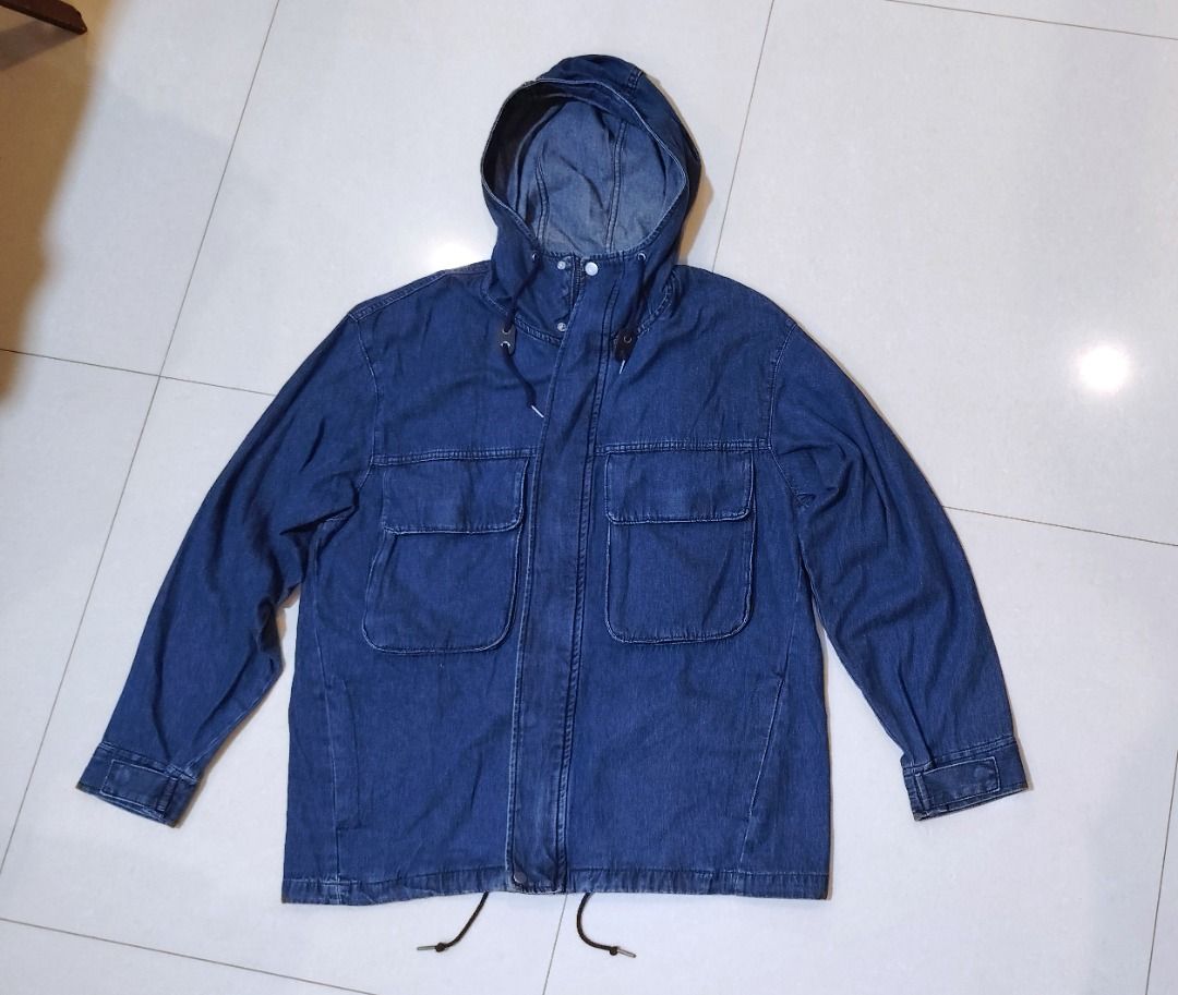 GU Double Pocket Denim Parka (Category: Coats, Jackets and Outerwear) located in Bacolor. Submitted by thriftyperminute (Listing ID 1470194518, Image 2). Description: -This is a pre-loved or thrifted item so please manage your expectations. -Color may slightly differ due to lighting or with the settings of the device used to view the photos -"Mine" now, pay now policy -Payment through gcash -Sure buyers only, please -No cancellation of orders -No