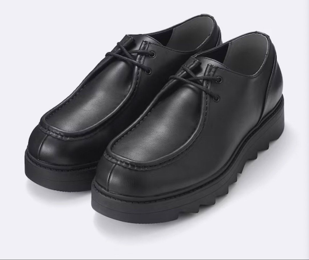 GU Leather Shoes (Category: Dress Shoes) located in Taguig. Submitted by j.lax. (Listing ID 1470330080, Image 1). Description: - GU Chunky Sole Tirolean Shoes - Size: JP 27.0 / US M9 / EUR 42 - Condition: Clean with minimal signs of wear - Inclusions: Original blue box included - No Box.