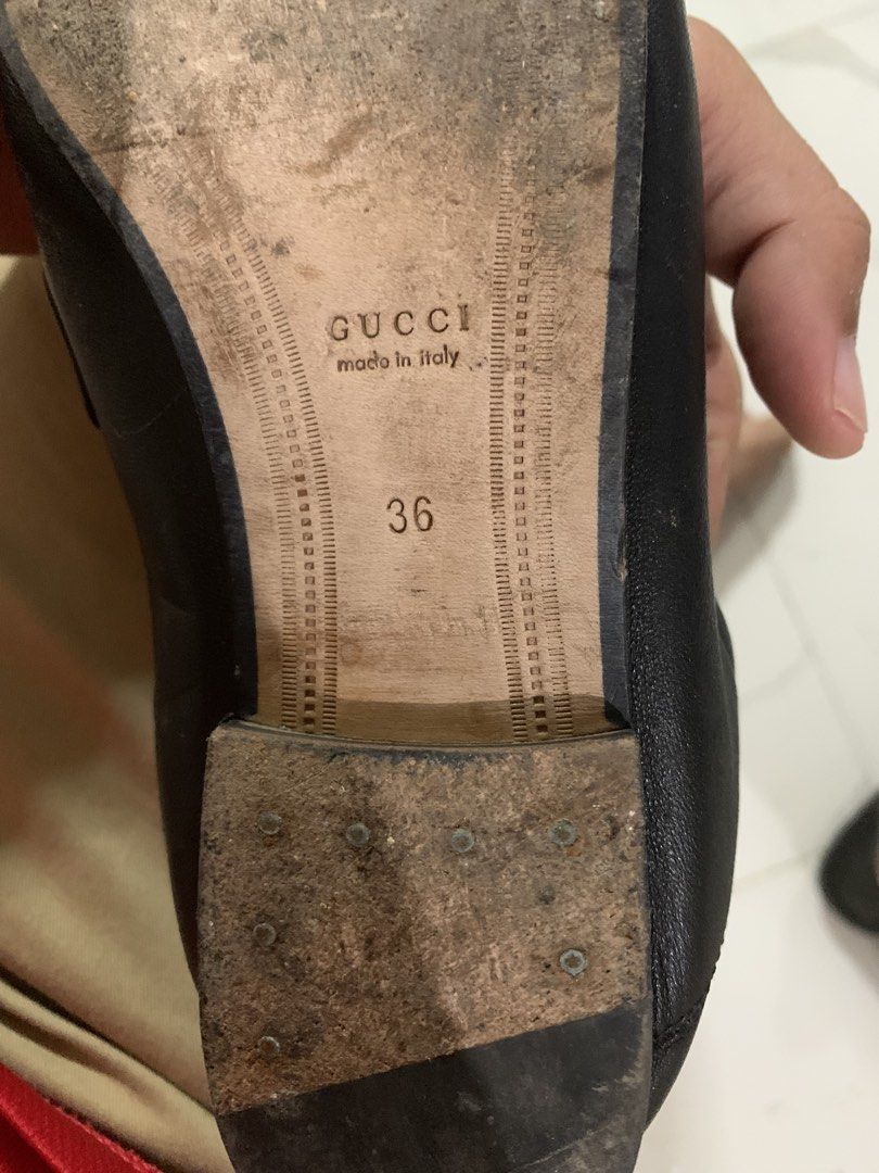 Gucci (Category: Sneakers & Footwear) located in Davao. Submitted by juliocesart1994 (Listing ID 1470265231, Image 3). Description: Gucci Excellent condition Size 36 No hidden issue Leather no issue .