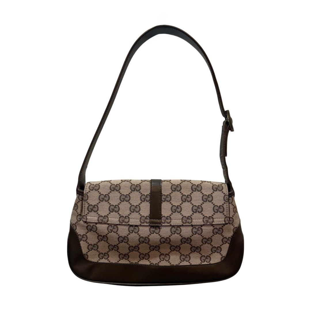 Gucci Beige GG Jackie Shoulder Bag (Category: Luxury Bags & Wallets) located in Makati City. Submitted by goodfindss_ (Listing ID 1470332219, Image 2). Description: Gucci Beige Jackie GG Shoulder Bag Authentic Very Good Condition Sign Of Use Only 15k Dm! 📩.