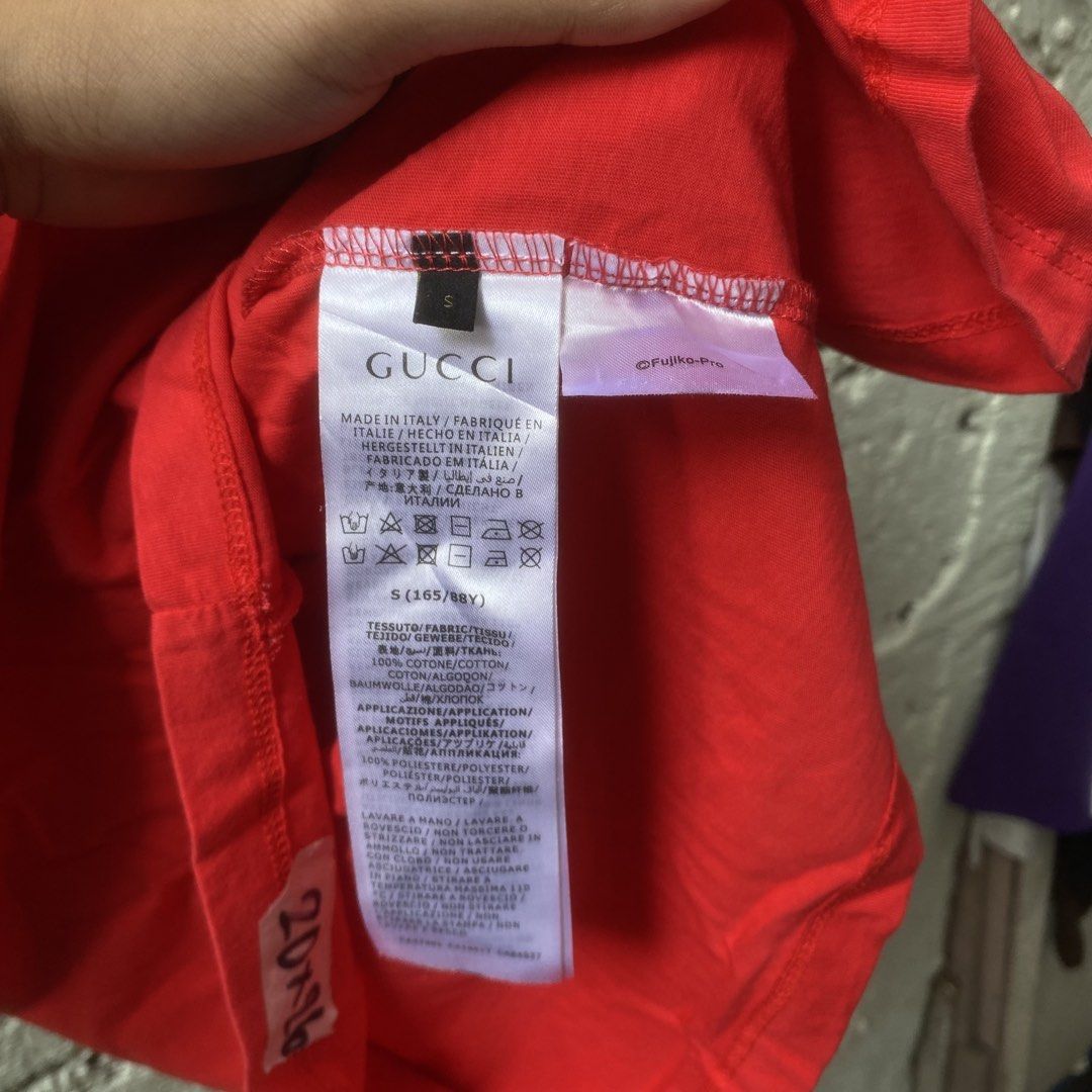 GUCCI x DORAEMON (Category: Shirts) located in Manila. Submitted by aym_fortunate (Listing ID 1470241864, Image 3). Description: EXCELLENT CONDITIN. DIMES. WIDTH : 20 LENGTH : 26 SIZE : MEDIUM COLOR RATE / CONDITION : 9/10 ISSUE : NO NECK TAG.