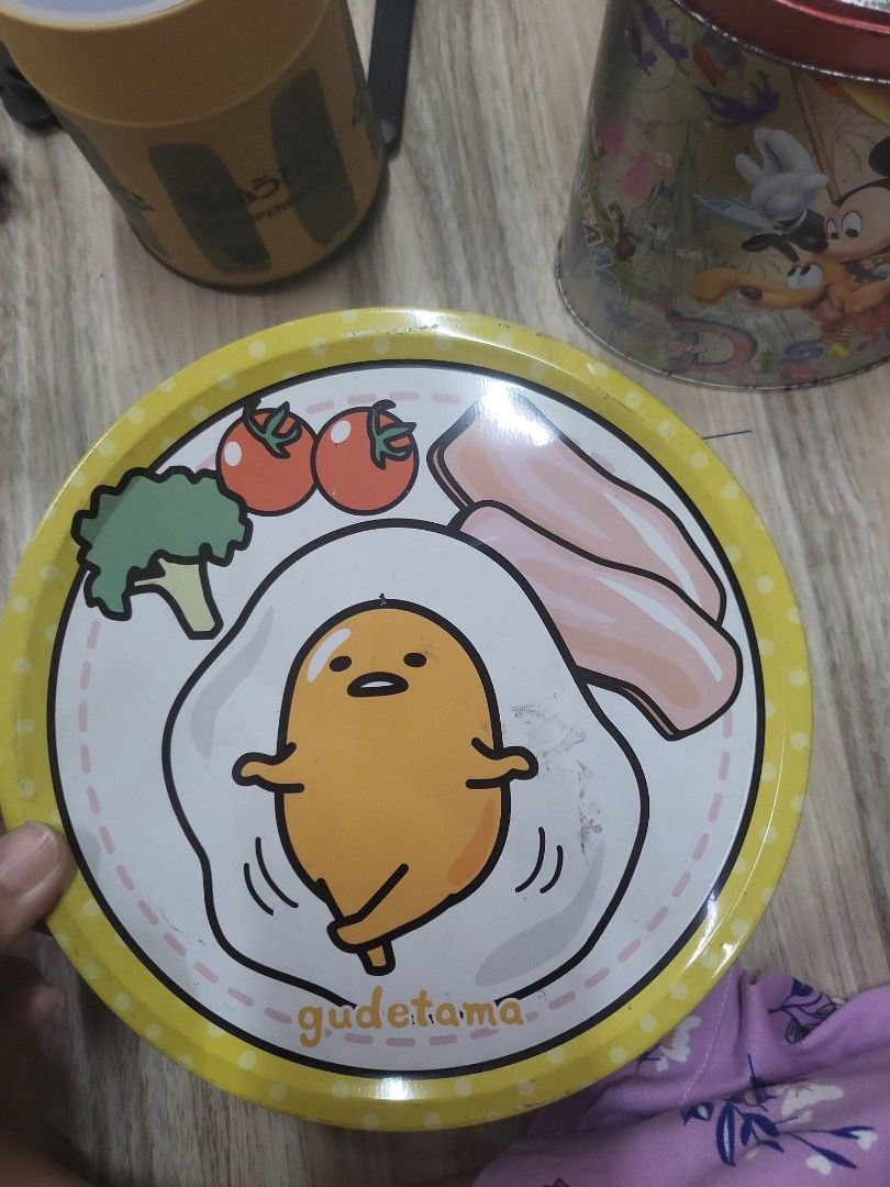 Gudetama Round tin can (Category: Accessory Holder, Box & Organizers) located in Caloocan City. Submitted by lynette1977 (Listing ID 1470223838, Image 1). Description: .