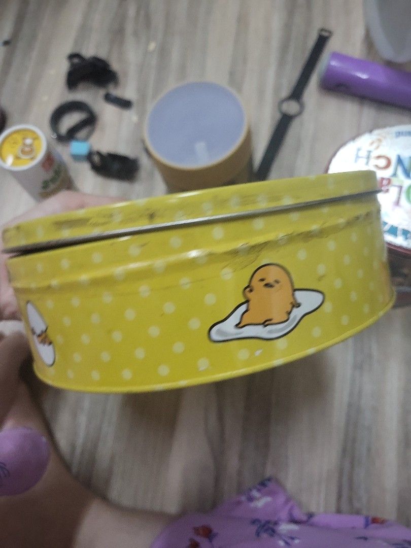 Gudetama Round tin can (Category: Accessory Holder, Box & Organizers) located in Caloocan City. Submitted by lynette1977 (Listing ID 1470223838, Image 2). Description: .