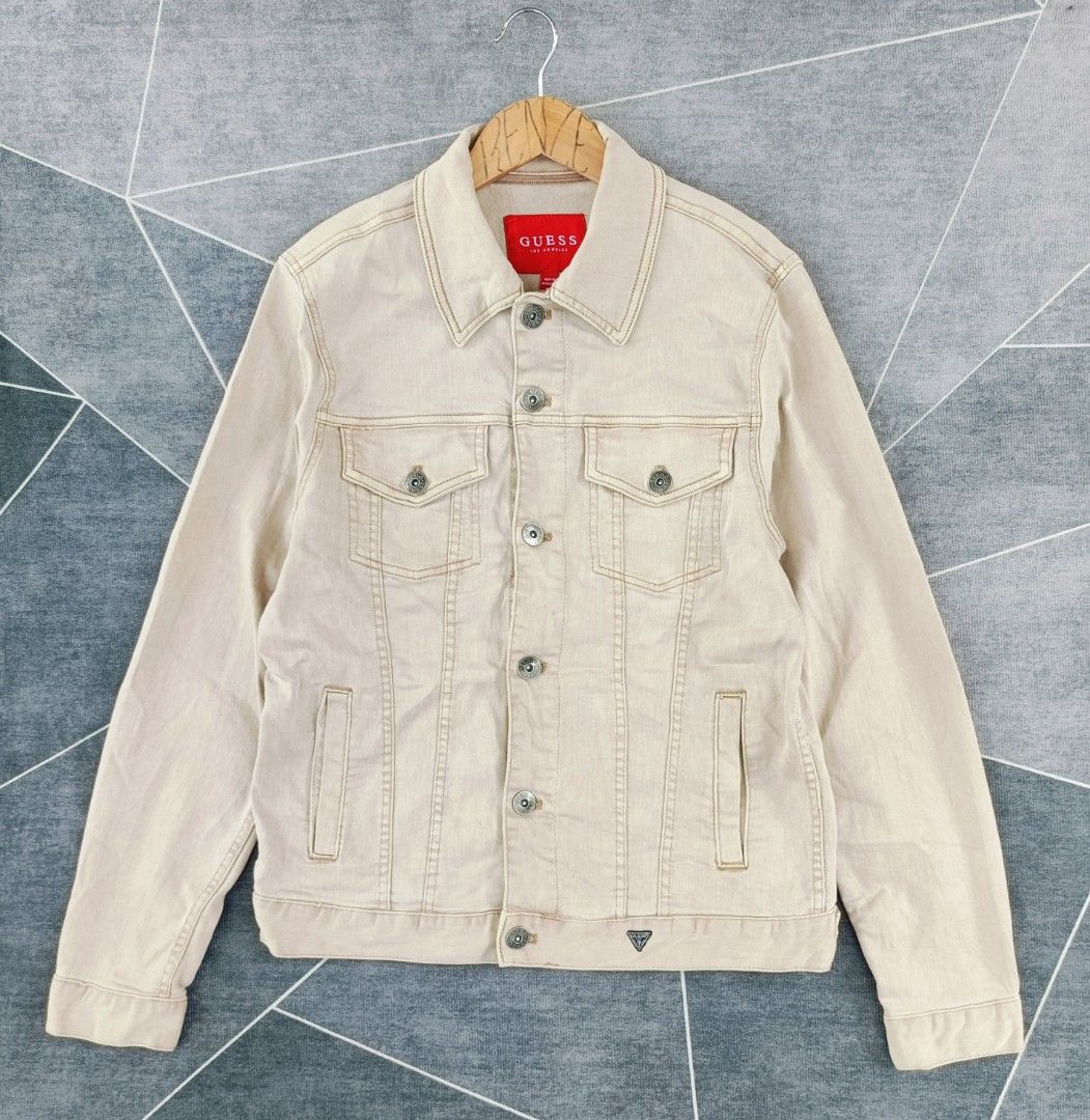 Guess Denim Jacket (Authentic) (Category: Coats, Jackets and Outerwear) located in Cebu City. Submitted by renzecamingay (Listing ID 1470236985, Image 1). Description: Guess Denim Jacket (Soft Denim/Stretchable) Excellent Condition Medium on Tag Width 20.5 Length 25.5 1500 Plus ship Only Thank you and GOD bless ☺️.