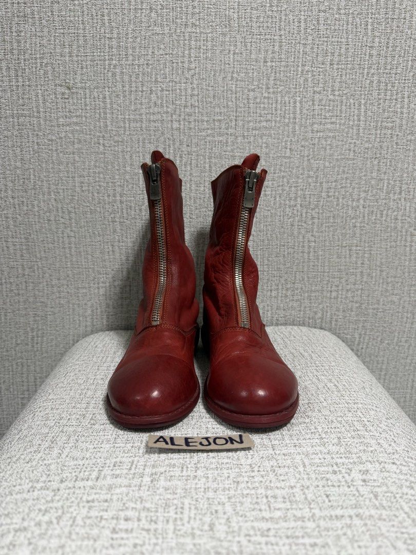 GUIDI 310 FRONT ZIP RED LEATHER BOOTS (Category: Boots) located in Santa Rosa. Submitted by alejon007 (Listing ID 1470174048, Image 3). Description: GUIDI 310 FRONT ZIP RED LEATHER BOOTS Italy Brand🇮🇹 Excellent condition No issues Size 38 womens/23.5 cm insole actual measure PRIC 3️⃣8️⃣8️⃣0️⃣ Pm.