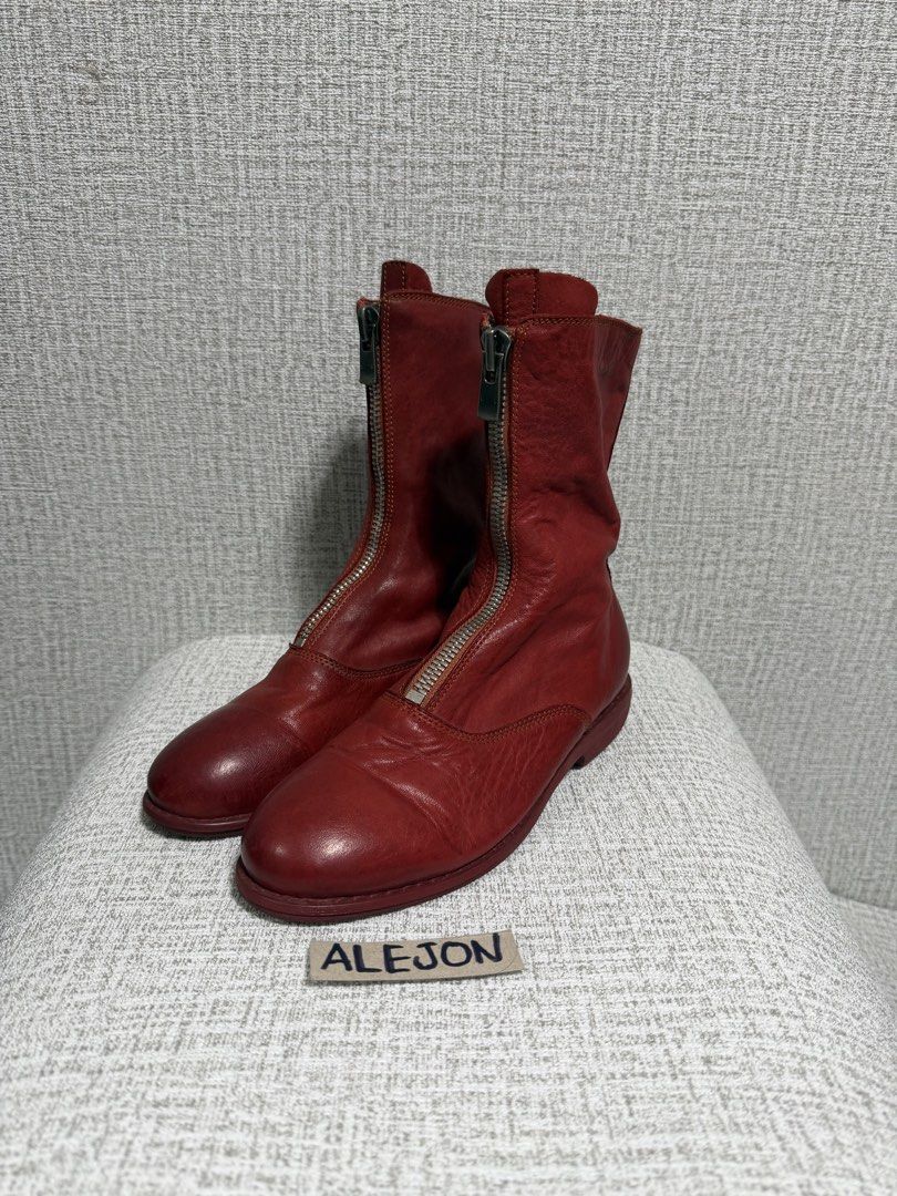 GUIDI 310 FRONT ZIP RED LEATHER BOOTS (Category: Boots) located in Santa Rosa. Submitted by alejon007 (Listing ID 1470174048, Image 1). Description: GUIDI 310 FRONT ZIP RED LEATHER BOOTS Italy Brand🇮🇹 Excellent condition No issues Size 38 womens/23.5 cm insole actual measure PRIC 3️⃣8️⃣8️⃣0️⃣ Pm.